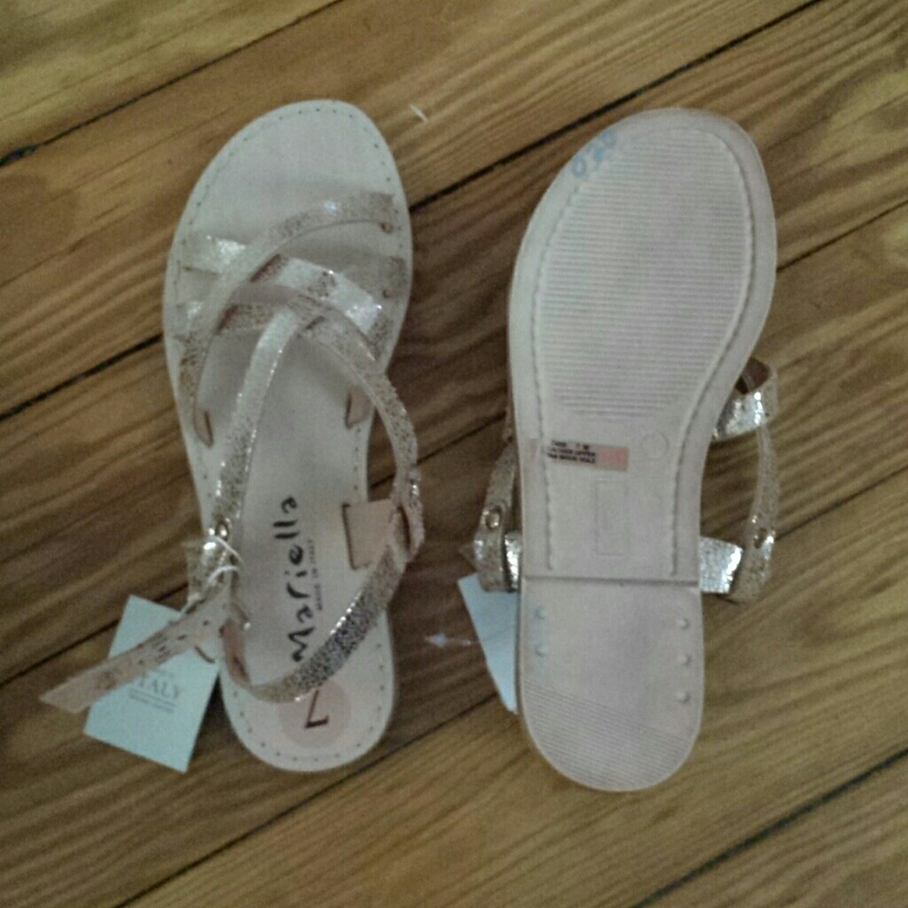 Italian brand new gold sandals